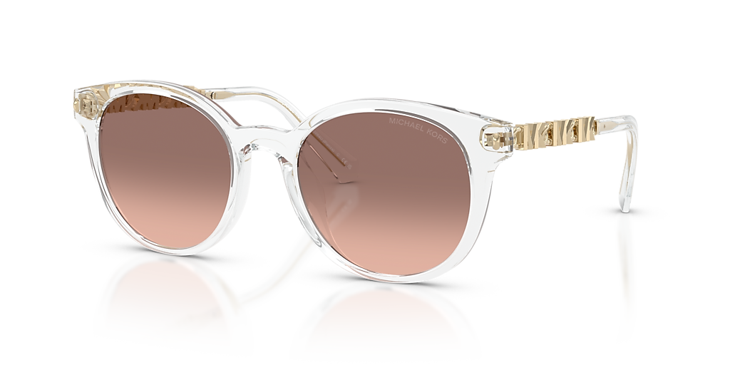 Michael Kors Pienza L (53 - 20) with Pink lenses and Transparent