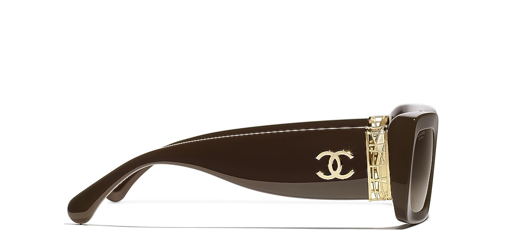 Chanel Rectangle Sunglasses CH5534A L (54 - 20) with Brown lenses