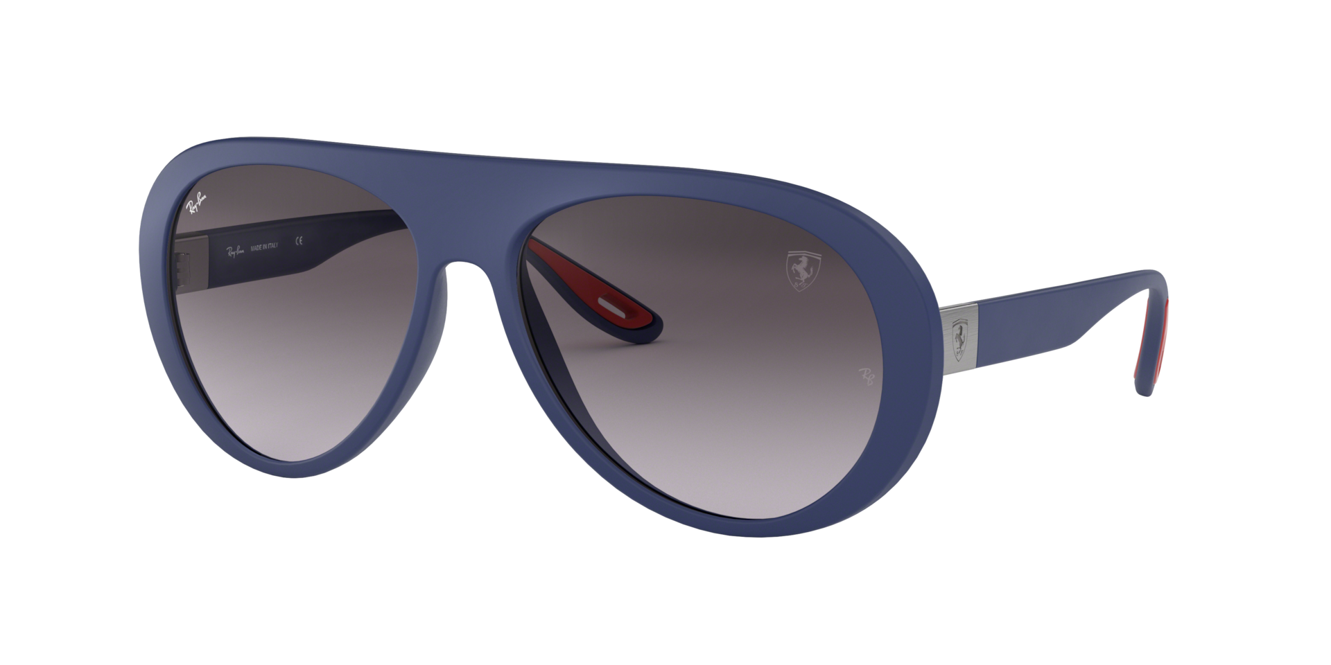 Ray-Ban Men's Sunglasses, RB4310M Scuderia Ferrari Collection 58 - MATTE DARK BLUE/LIGHT GREY GRADIENT DARK