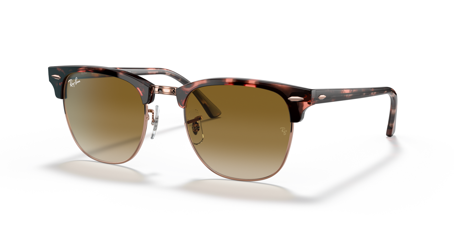 Ray-Ban Clubmaster Fleck L (51 - 21) with Brown lenses and