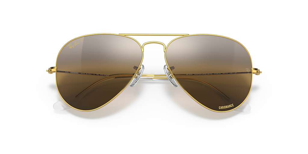 Ray-Ban Aviator Polarized+ Lenses XL (58 - 14) with Brown lenses
