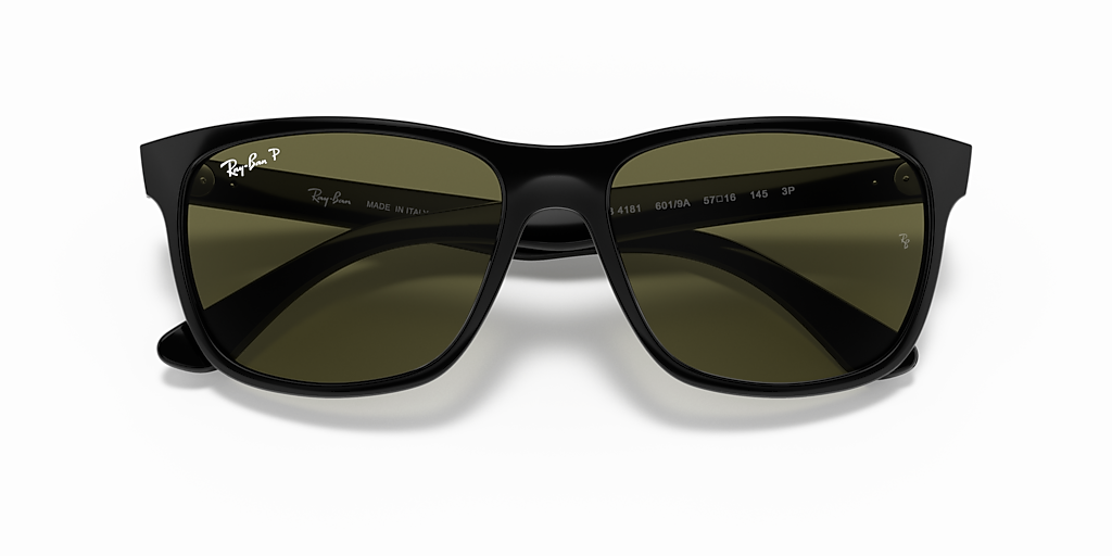 Ray-Ban RB4181 M (57 - 16) with Green lenses and Black frame