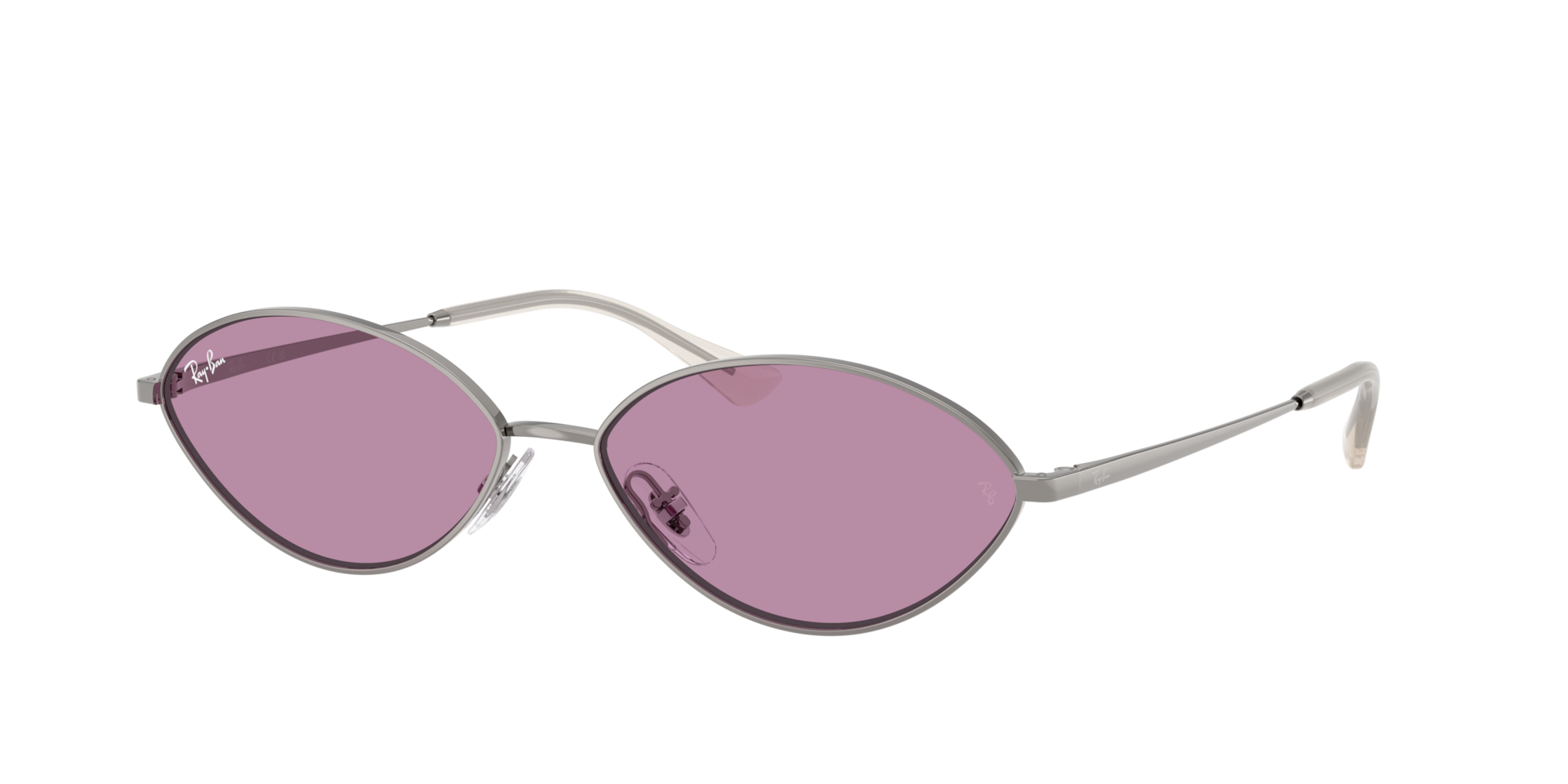 Ray-Ban Unisex Sunglass Kai Bio-Based -  Frame color: Gunmetal, Lens color: Dark Violet