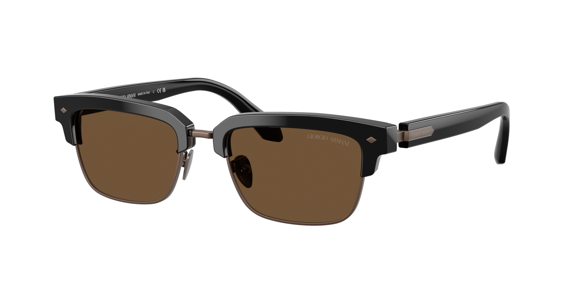 Giorgio Armani Man Sunglass AR8243 -  Frame color: Black, Lens color: Dark Brown