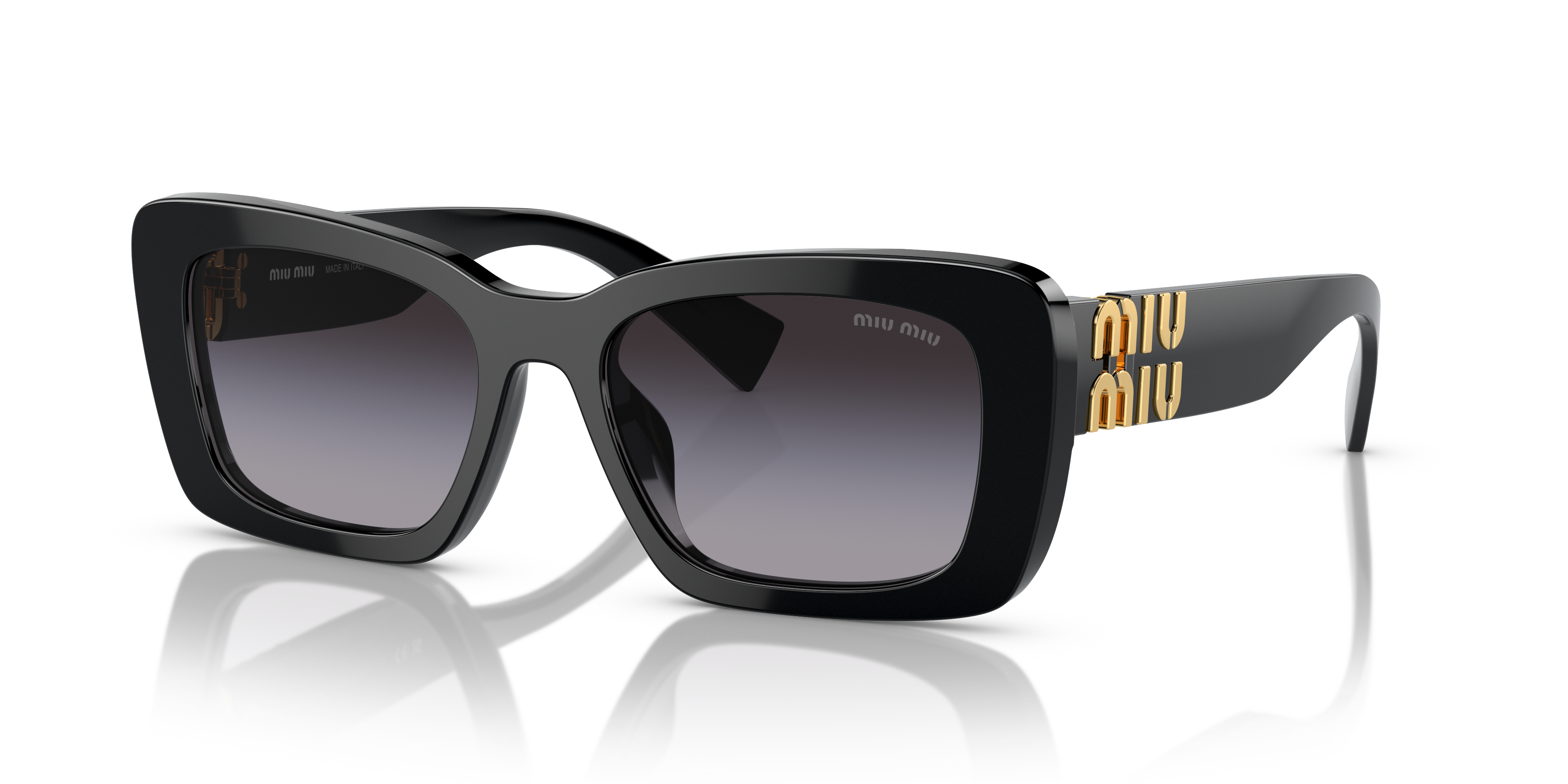 Miu Miu MU 07YS L (53 - 18) with Grey lenses and Black frame