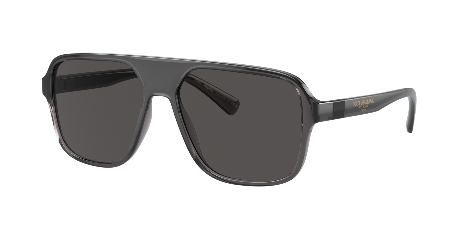 Dolce&Gabbana Man Sunglass DG6134 -  Frame color: Transparent Grey/Black, Lens color: Dark Grey
