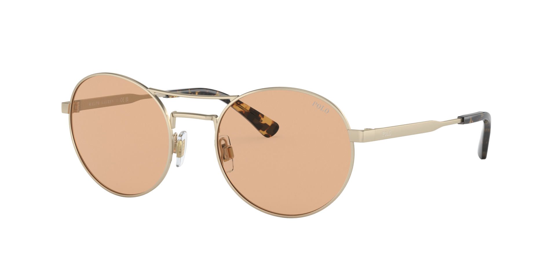 Polo Ralph Lauren Homme Sunglass PH3142 - Couleur du Monture Or ple semi-brillant Couleur de Lentille Marron clair 74 €