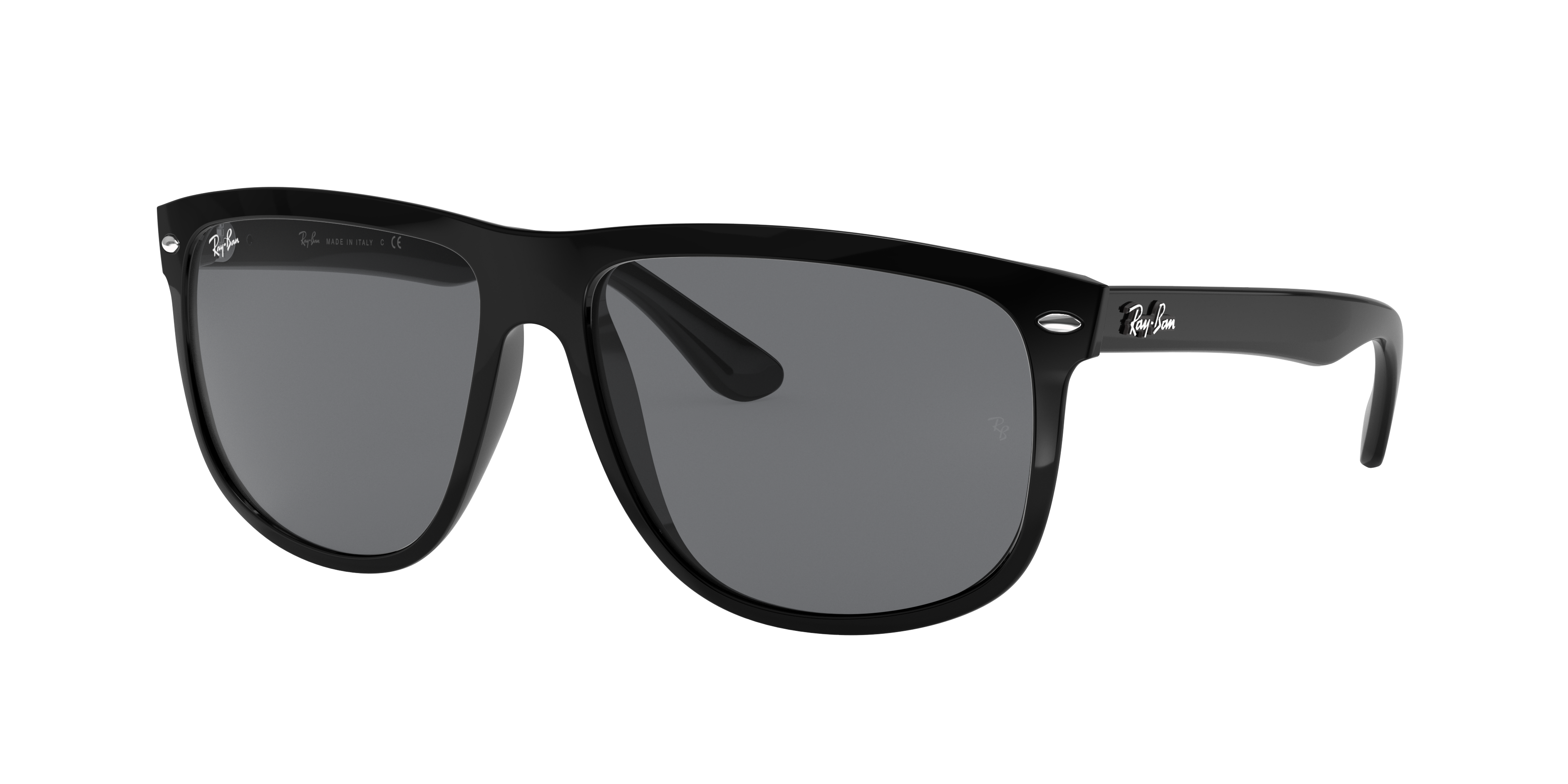 Ray-Ban Man Sunglass Boyfriend -  Frame color: Black, Lens color: Grey