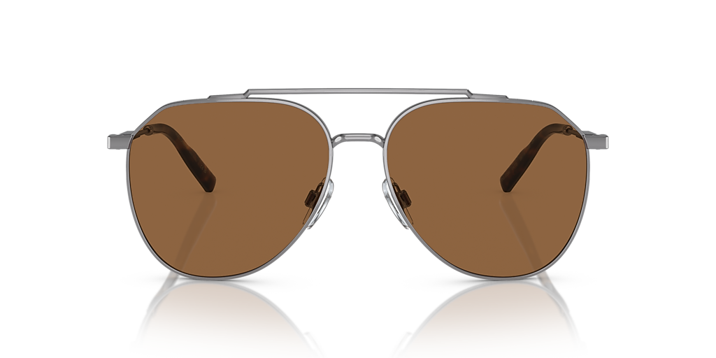 Dolce&Gabbana DG2296 XL (58 - 15) with Brown lenses and Grey frame