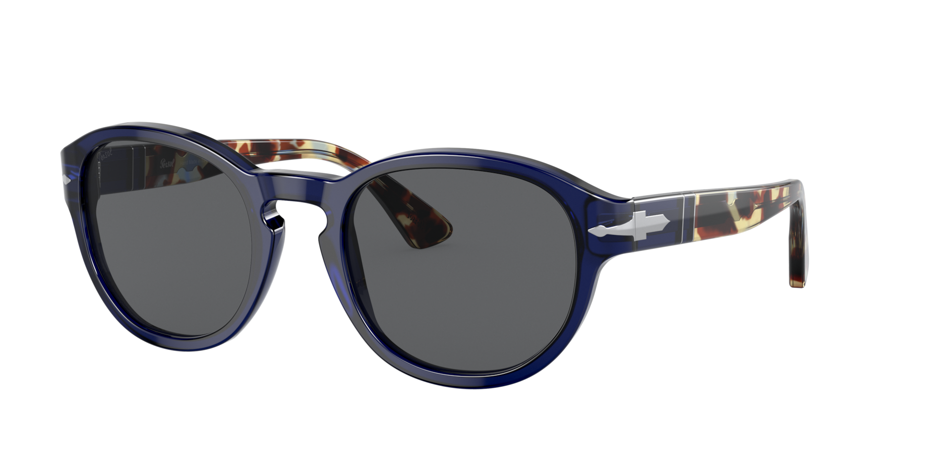 Persol Unisex Sunglass PO3304S - Frame color: Opal Blue, Lens color: Dark Grey
