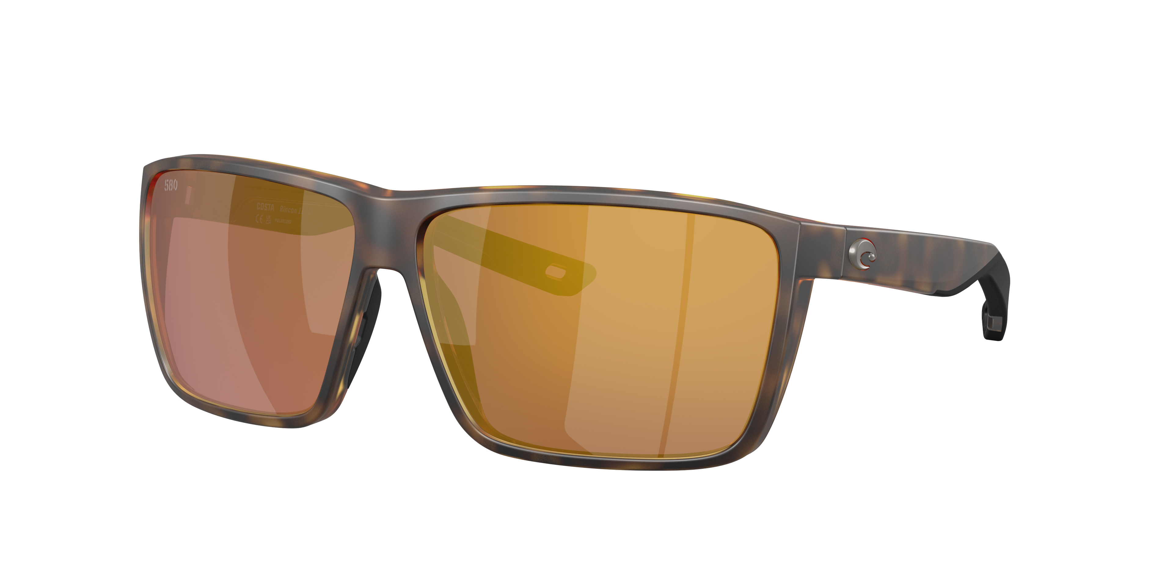 Costa Man Sunglass Rincon II -  Frame color: Matte Tortoise, Lens color: Gold Mirror