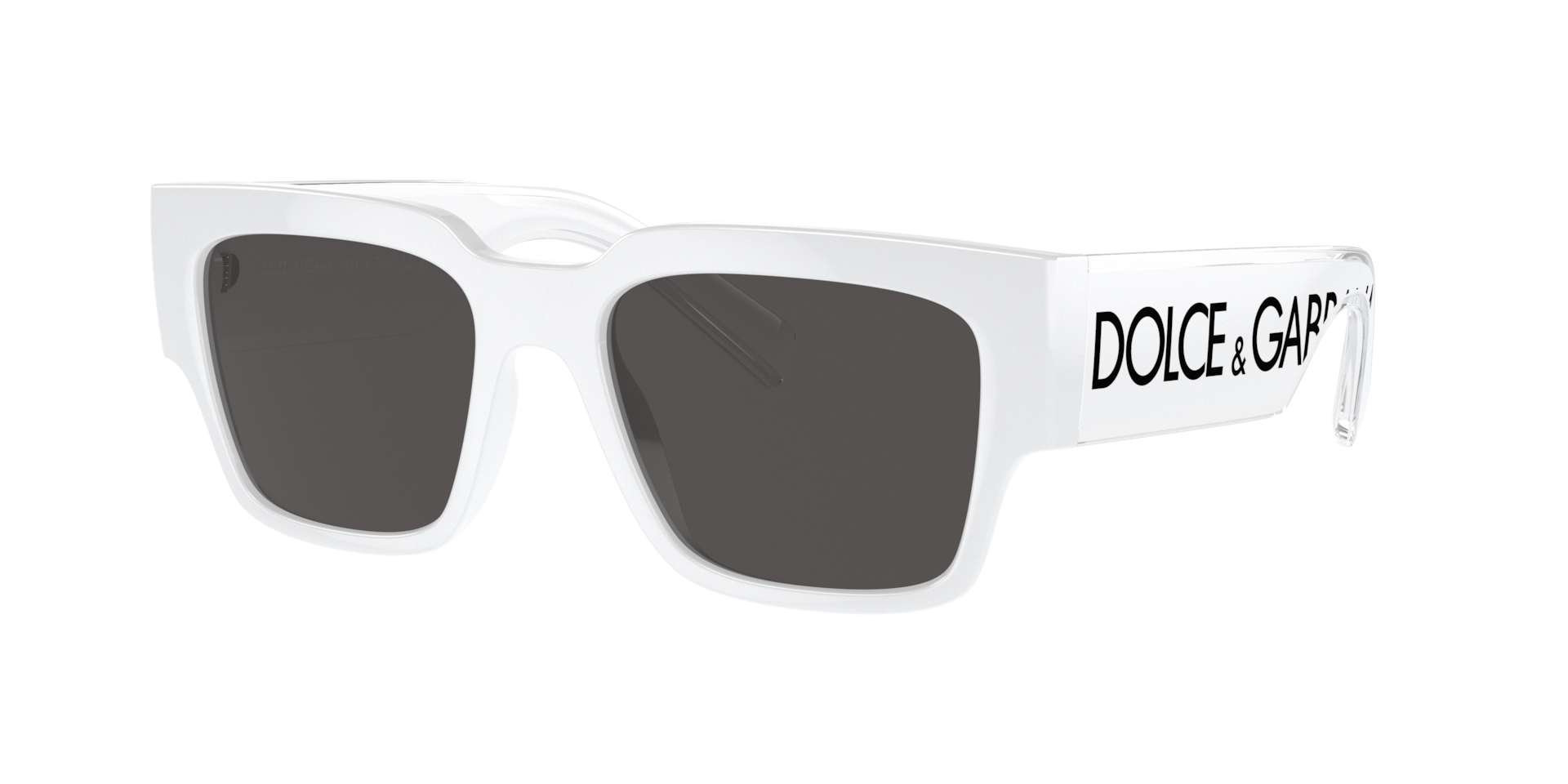 Dolce&Gabbana Man Sunglass DG6184 -  Frame color: White, Lens color: Dark Grey