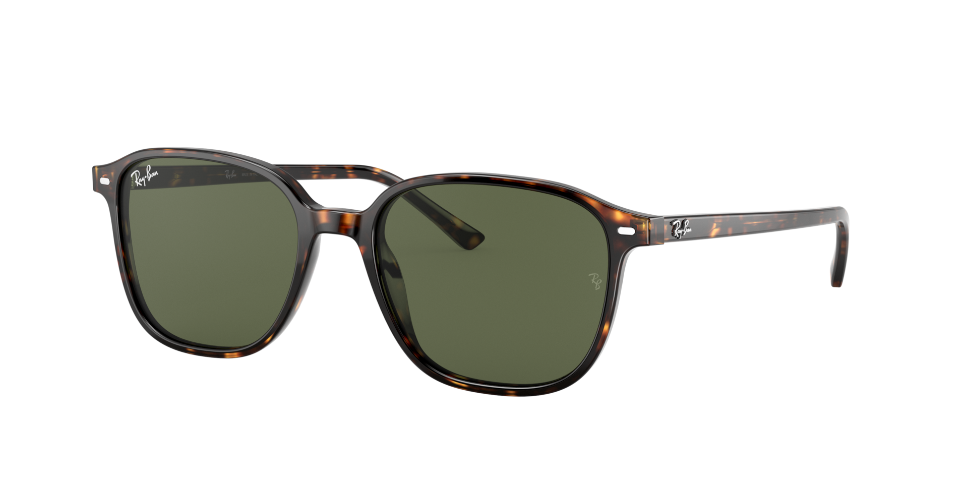 Ray-Ban Unisex Sunglass Leonard - Framekleur: Tortoise, Lenskleur: G-15 Groen