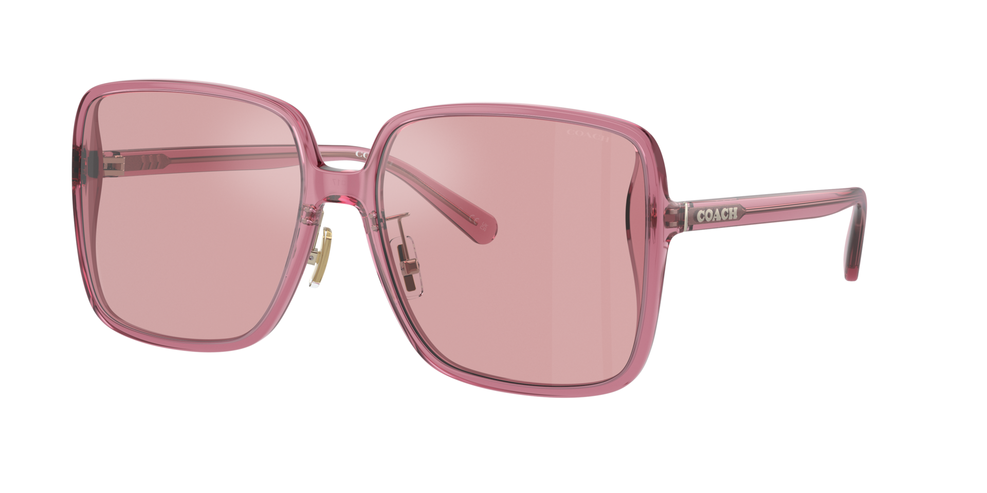 Coach Femme Sunglass CH572 - Couleur du Monture Rose transparent Couleur de Lentille Pink Solid Flash 63 €