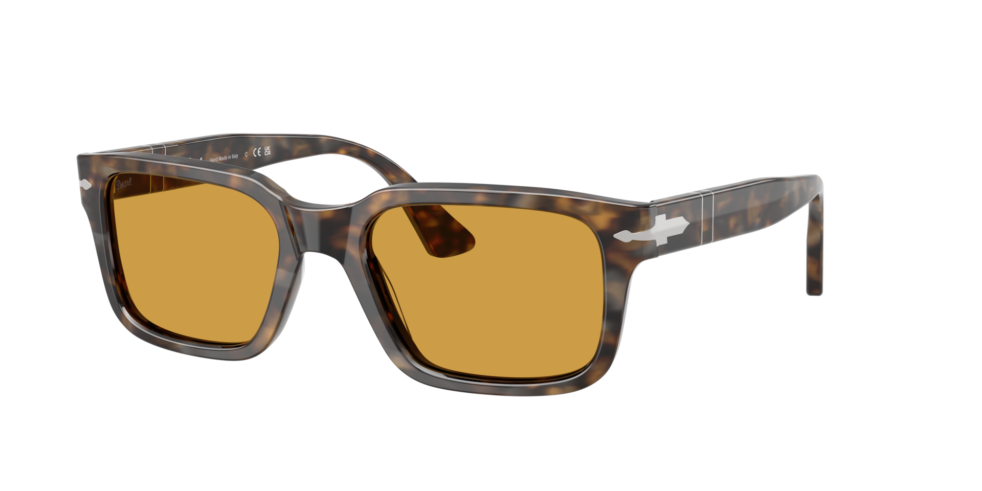 Persol Brown/Yellow Po3272s 124853 Man Sunglasses Acetate Squared Normal - Image 2