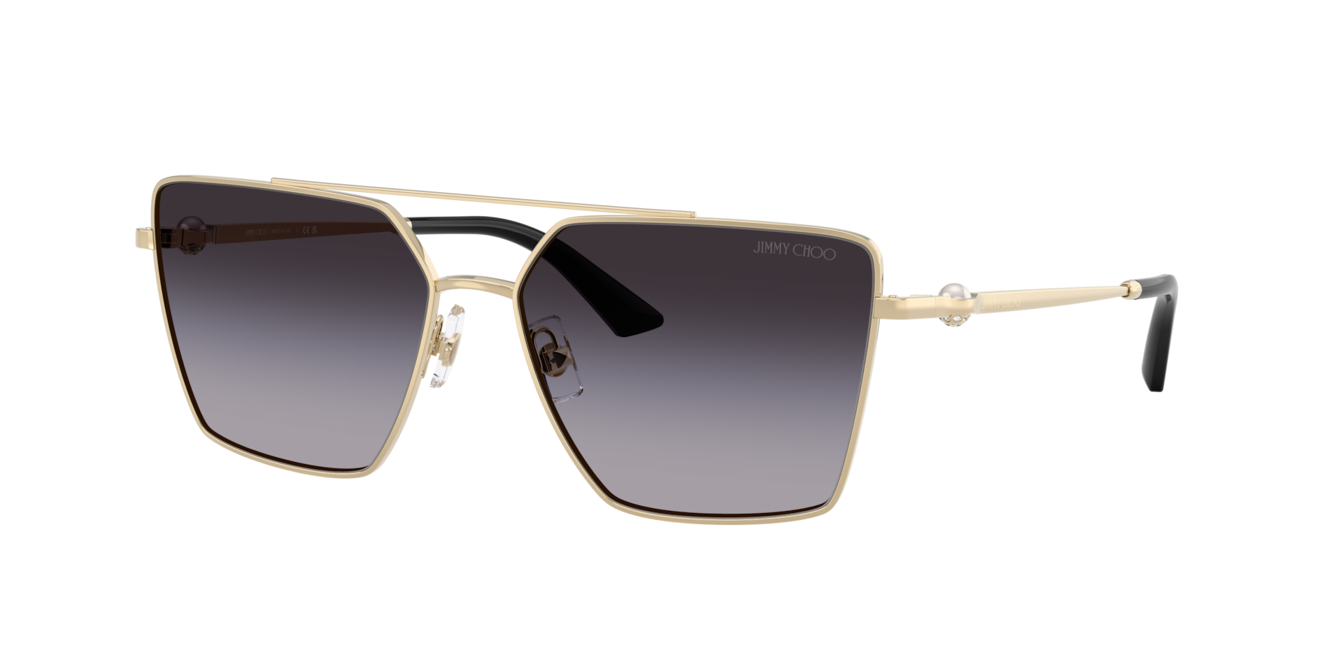 Jimmy Choo Woman Sunglass JC4016HB -  Frame color: Pale Gold, Lens color: Grey Gradient