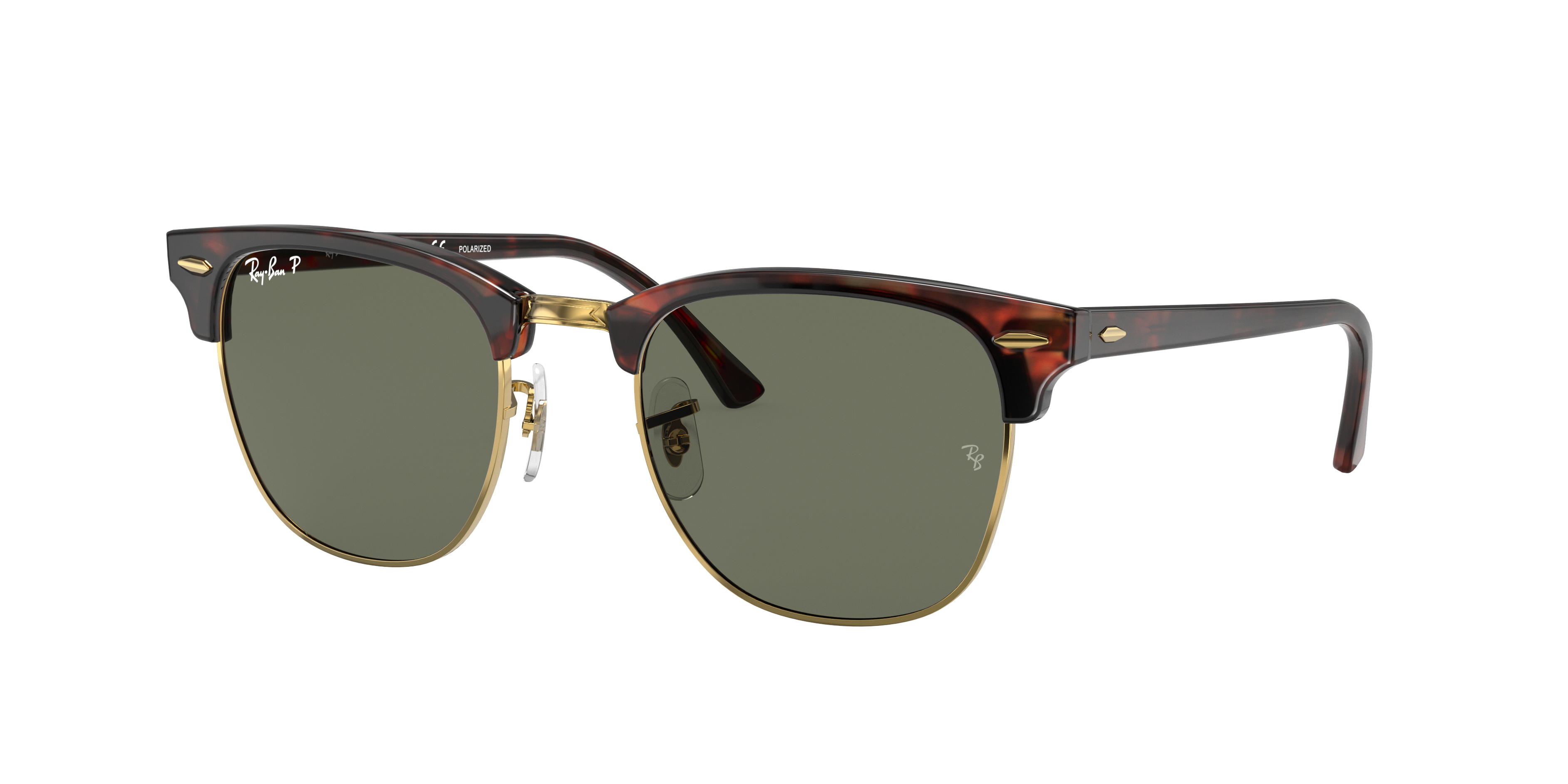 Ray-Ban Clubmaster Classic M (49 - 21) with Green lenses and
