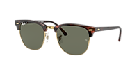 Ray-Ban Clubmaster Classic M (49 - 21) with Green lenses and 