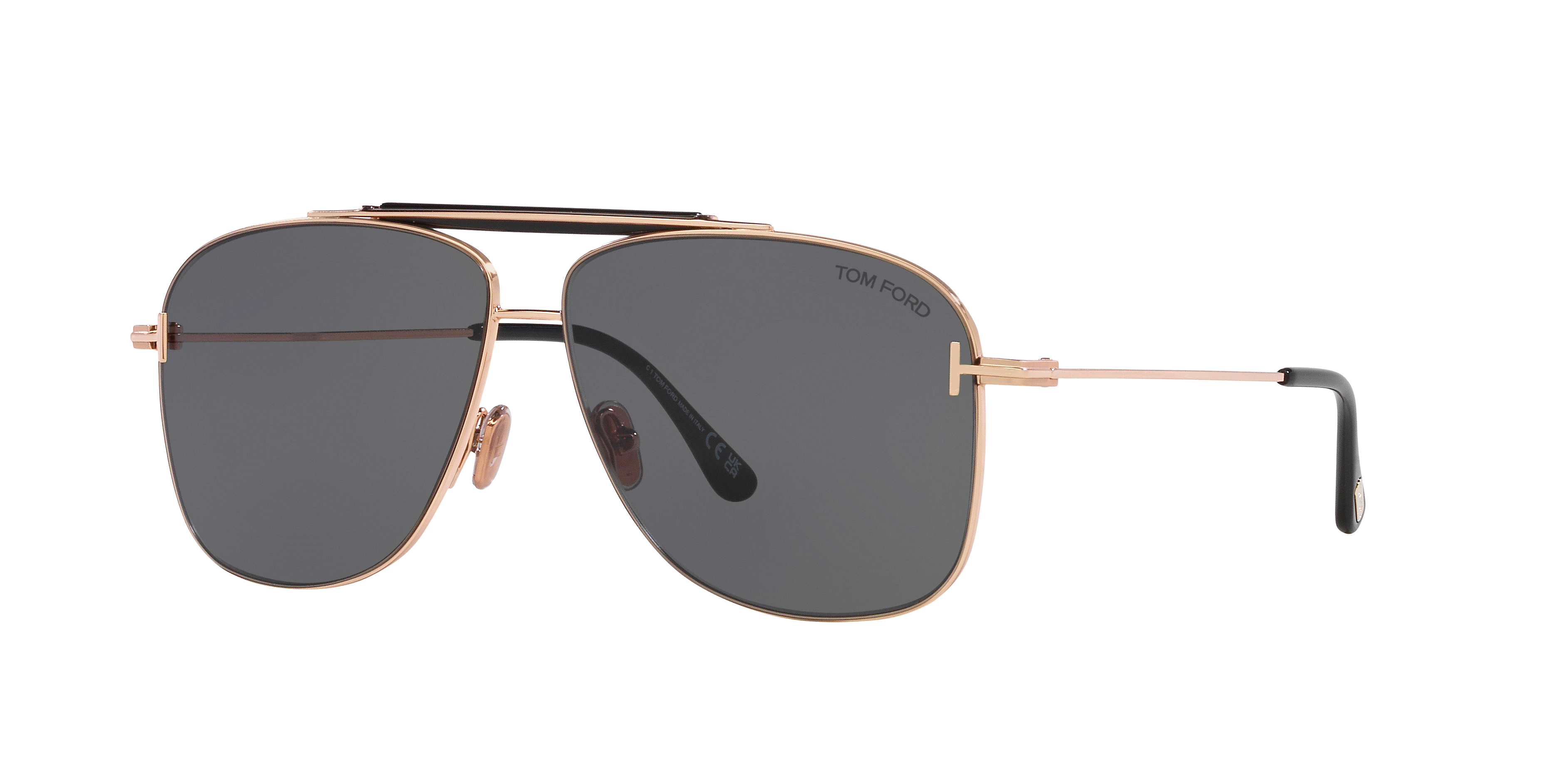 Tom Ford Jaden XXL (60 - 12) with Grey lenses and Silver frame