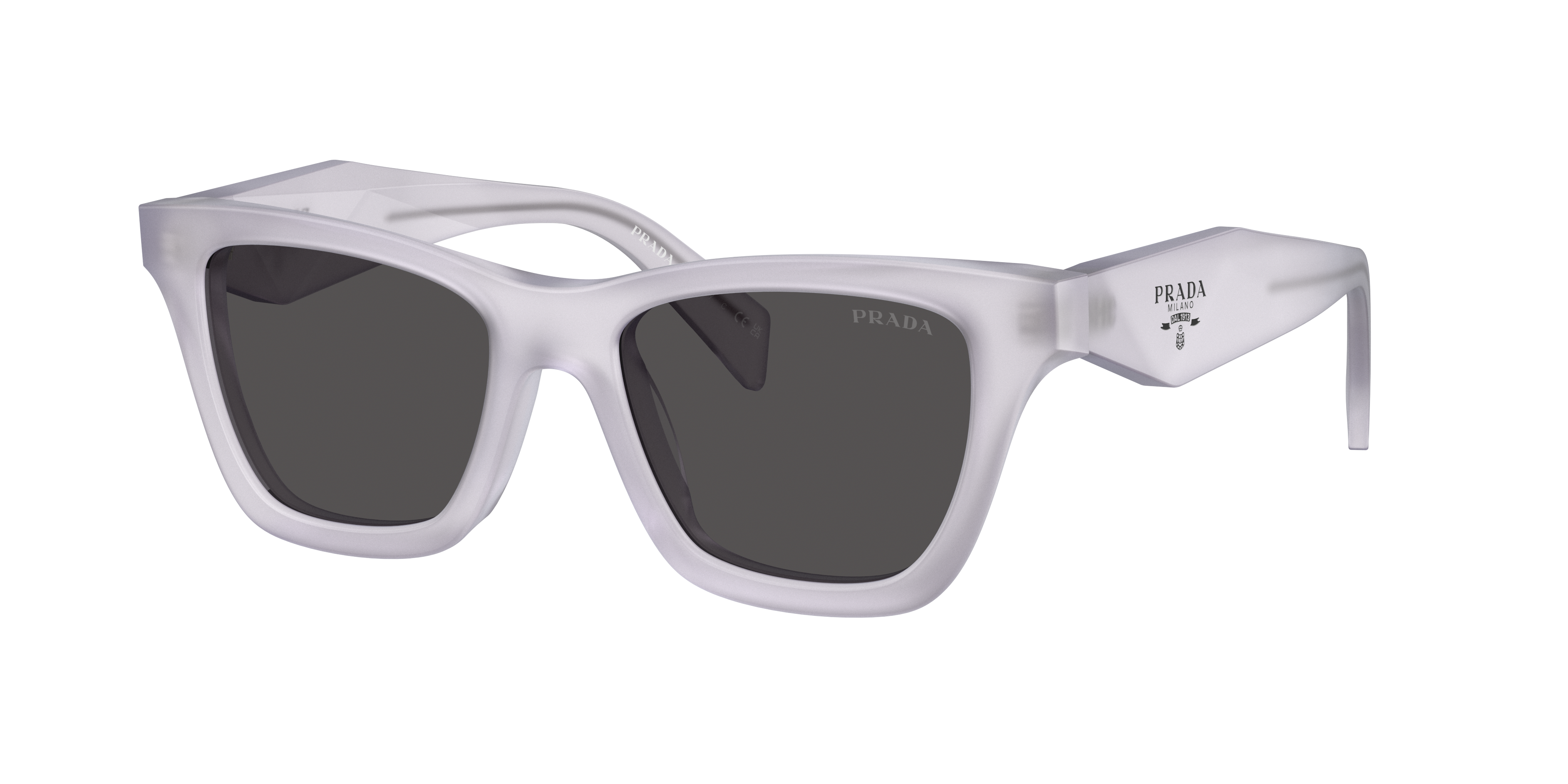 Prada PR C07SF S (52 - 16) with Grey lenses and Transparent frame