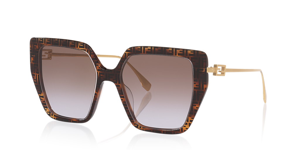 Fendi FE40012U XXS (54 - 18) with Brown lenses and Tortoise frame