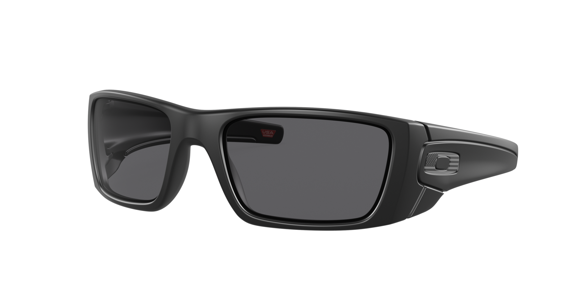Oakley Mann Sunglass Standard Issue Fuel Cell USA Flag Collection - Rahmenfarbe: Matt Schwarz, Linsenfarbe: Grau