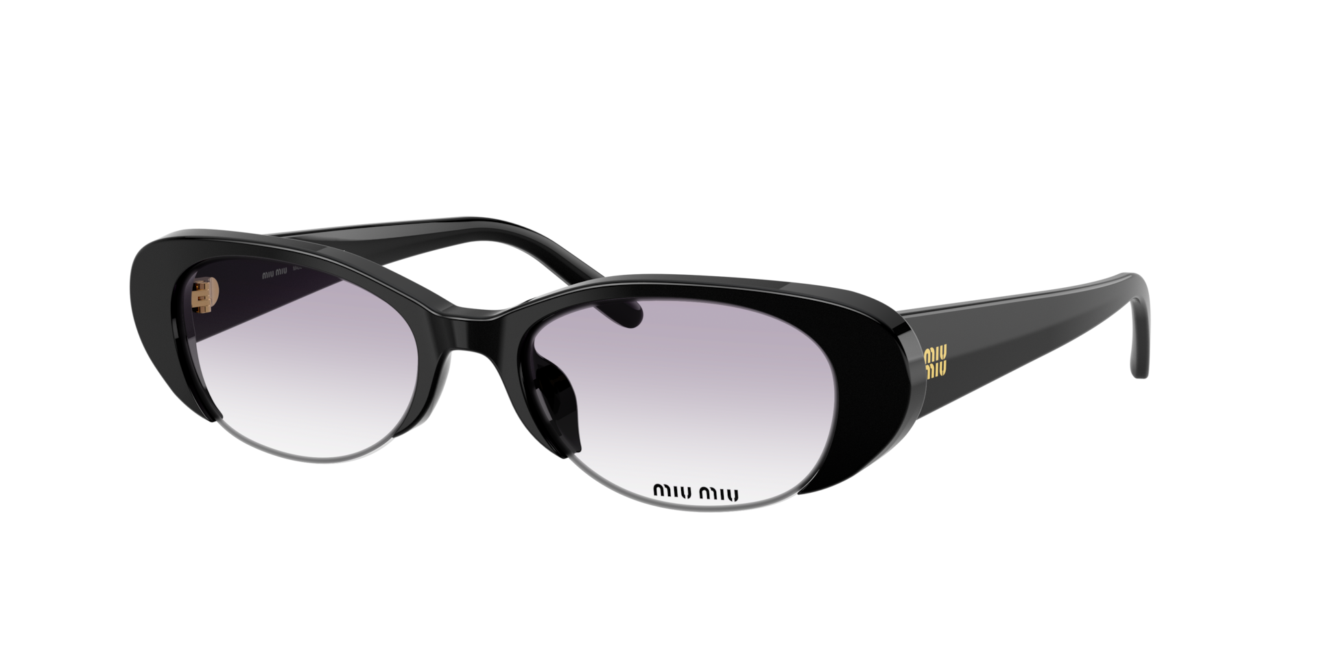 Miu Miu Woman Sunglass MU C05SU -  Frame color: Black, Lens color: Clear Gradient Dark Grey