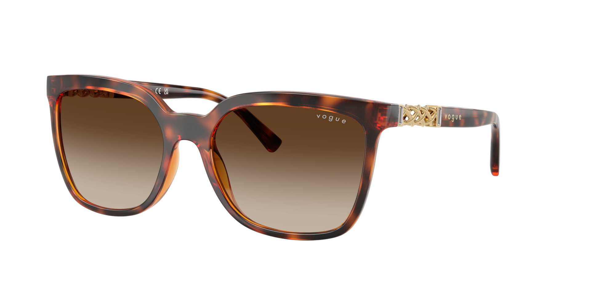 Vogue Eyewear Brown Woman Vo5633sb W65613 Sunglasses Nylon Squared Normal Shaded - Image 2