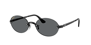 Ray-Ban Erika Metal M (54 - 19) with Grey lenses and Black frame