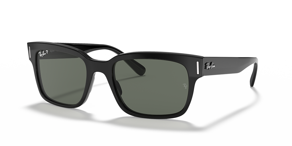 Ray-Ban Jeffrey XL (55 - 20) with Green lenses and Black frame