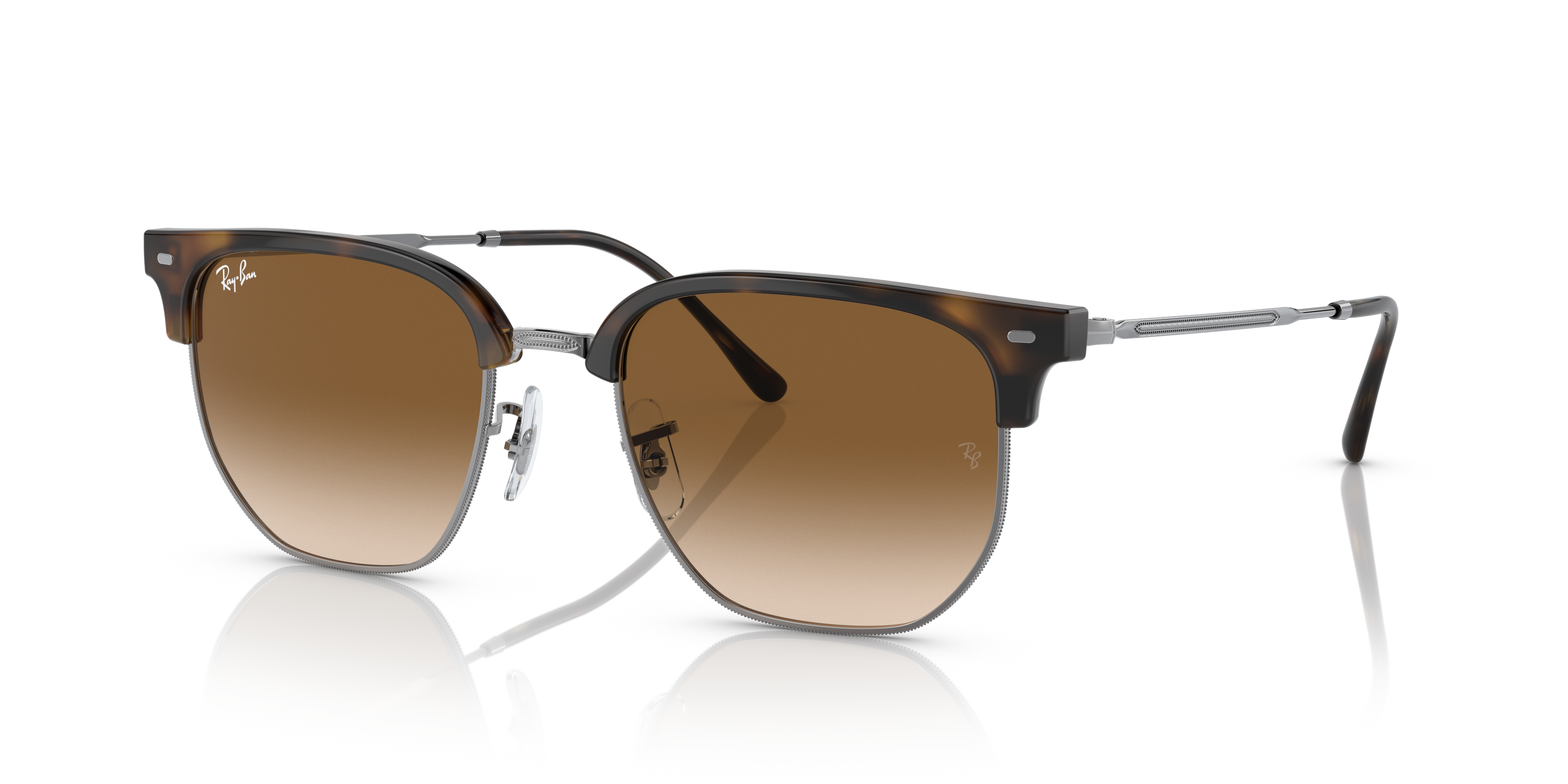 Ray-Ban New Clubmaster XL (53 - 20) with Brown lenses and Tortoise