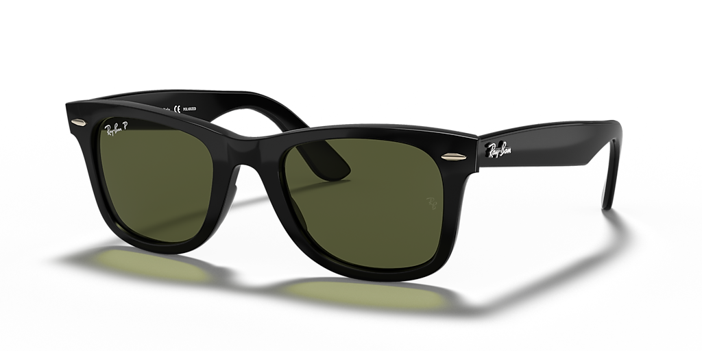 Ray-Ban Wayfarer Ease M (50 - 22) with Green lenses and Black
