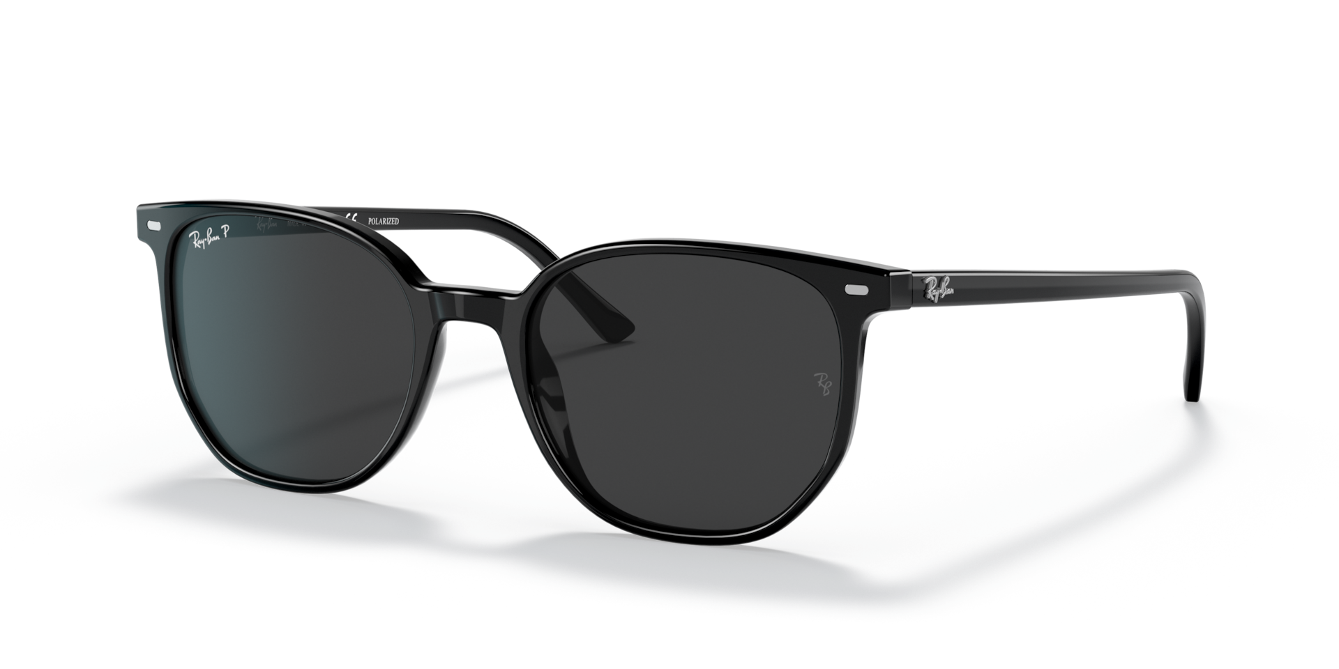 Ray-Ban◆サングラス/プラスチック/BLK/BLK/メンズ/RB2197F Ray-Ban Elliot M (54 - 19) with Black lenses and Black frame