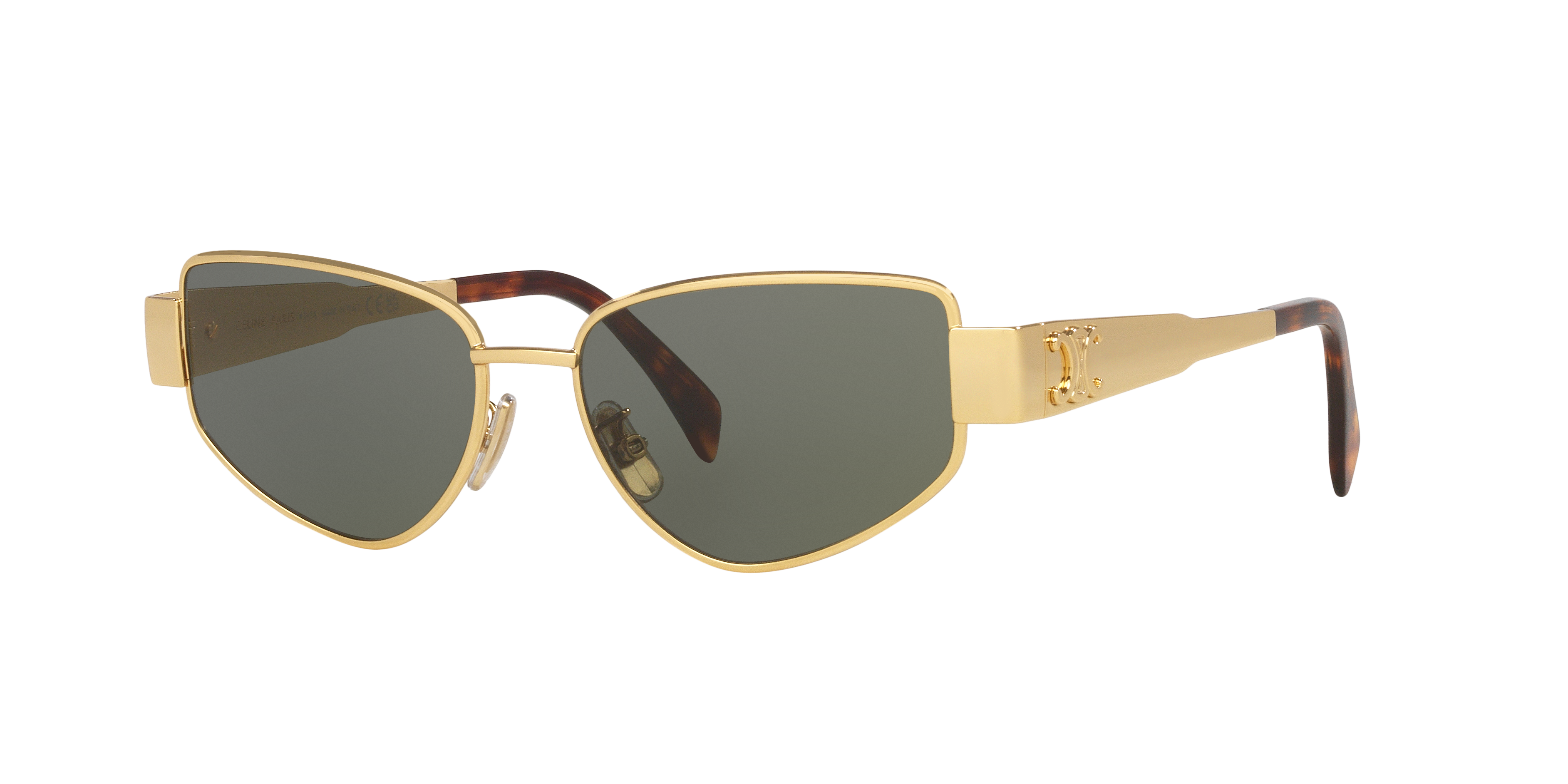 Celine CL40293U S (55 - 16) with Green lenses and Gold frame
