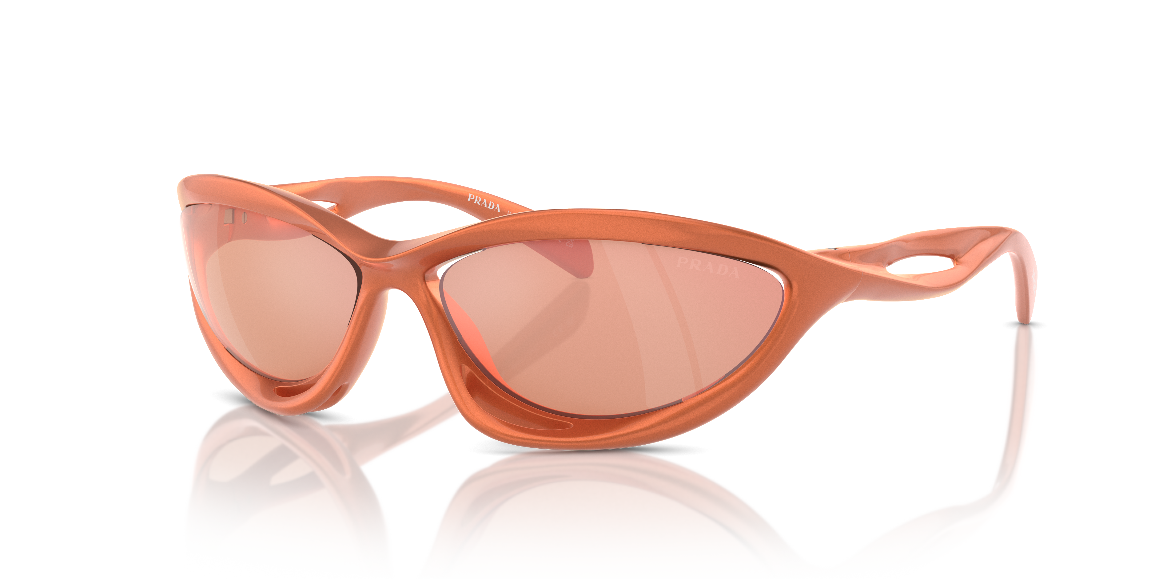 Prada PR A23S M (60 - 17) with Orange lenses and Orange frame