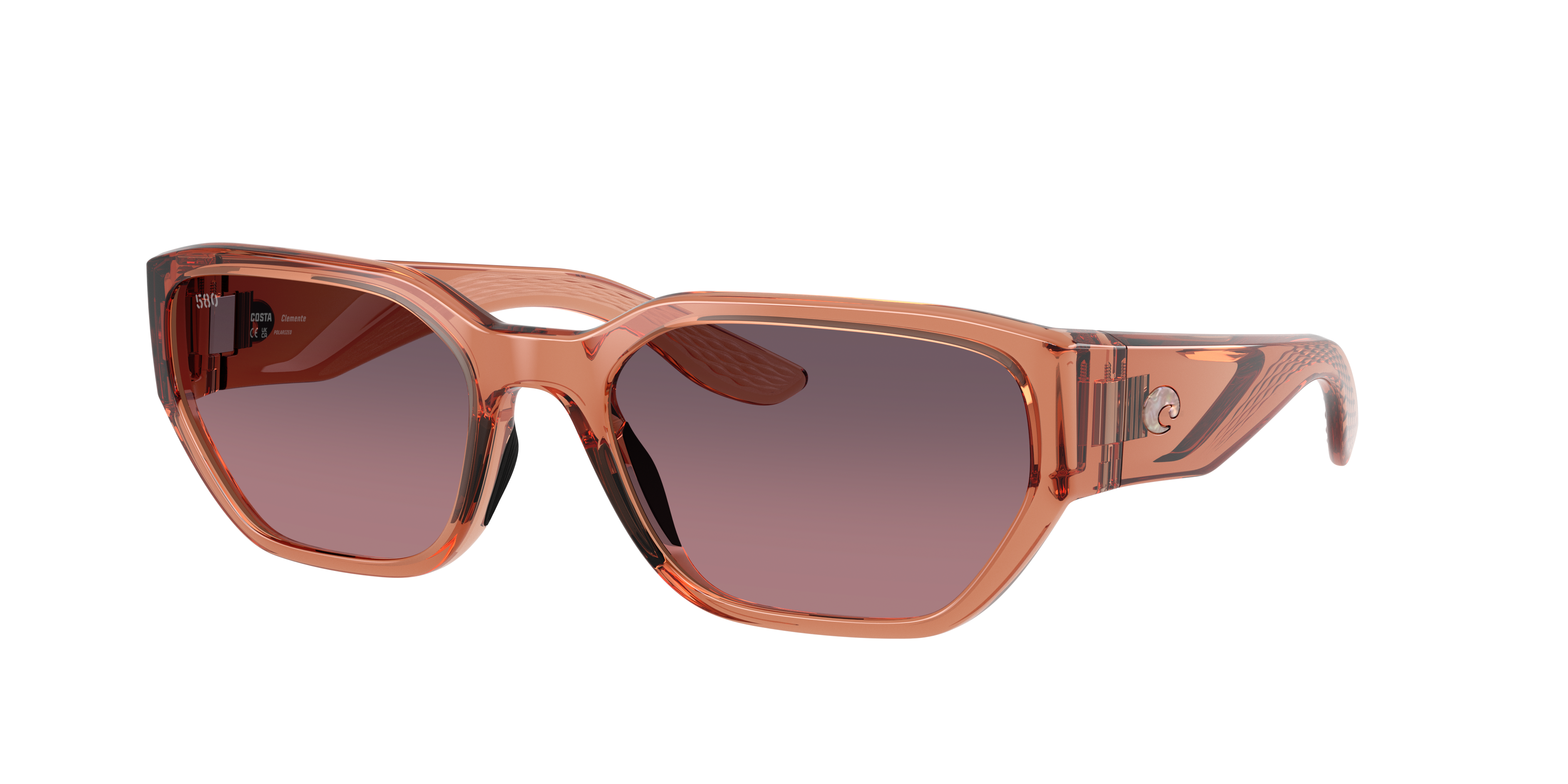 Costa Unisex Sunglass Clemente -  Frame color: Translucent Pink Sands, Lens color: Rose Gradient