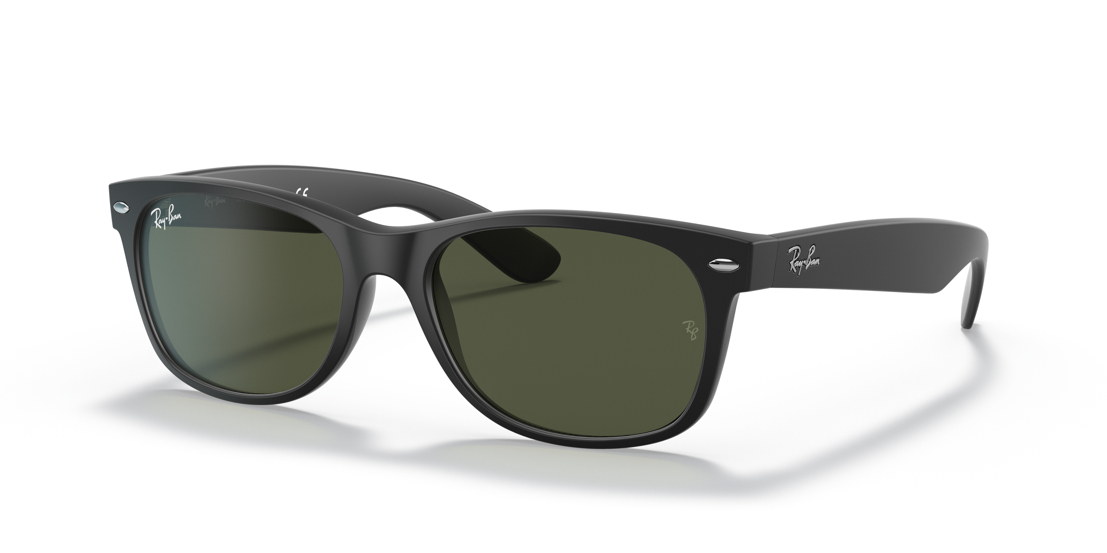 Ray-Ban New Wayfarer Matte M (55 - 18) with Green lenses and Black