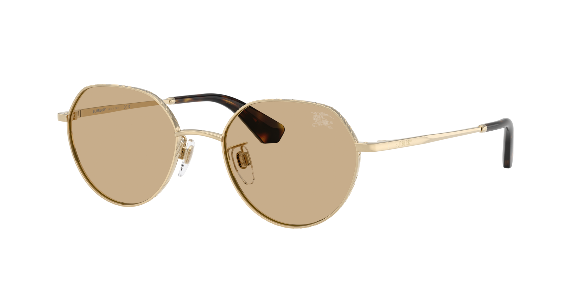 Burberry Unisex Brown Be3173d 110973 Sunglasses Metal Gold Round Normal - Image 2
