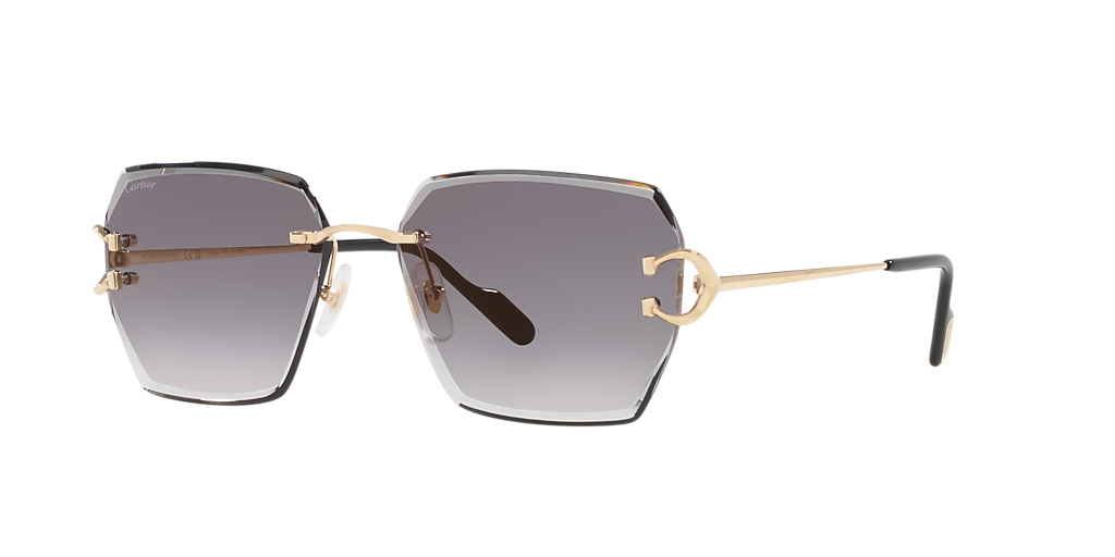 Cartier CT0466S L (58 - 16) with Grey lenses and Gold frame