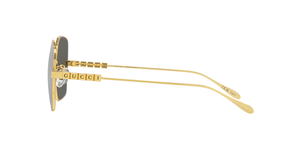 Gucci GG1434S L (57 - 19) with Grey lenses and Gold frame
