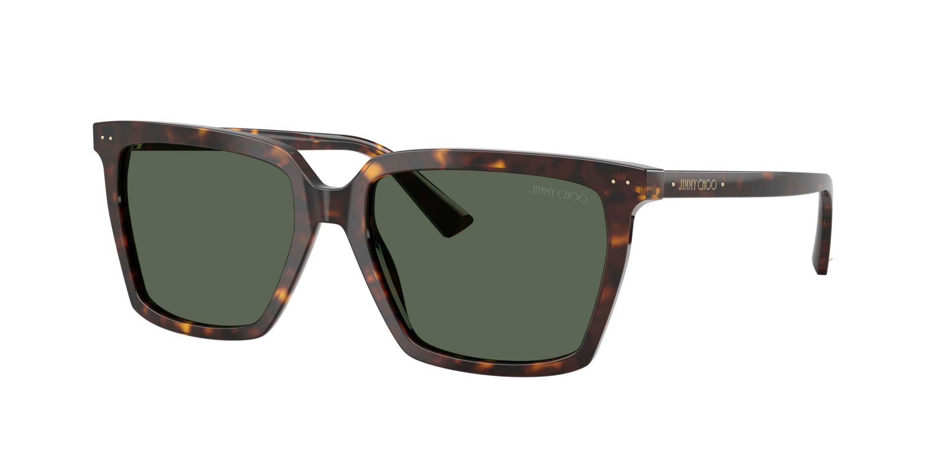 Jimmy Choo Femme Sunglass JC5051 - Couleur du Monture: Havana, Couleur de Lentille: Vert foncé