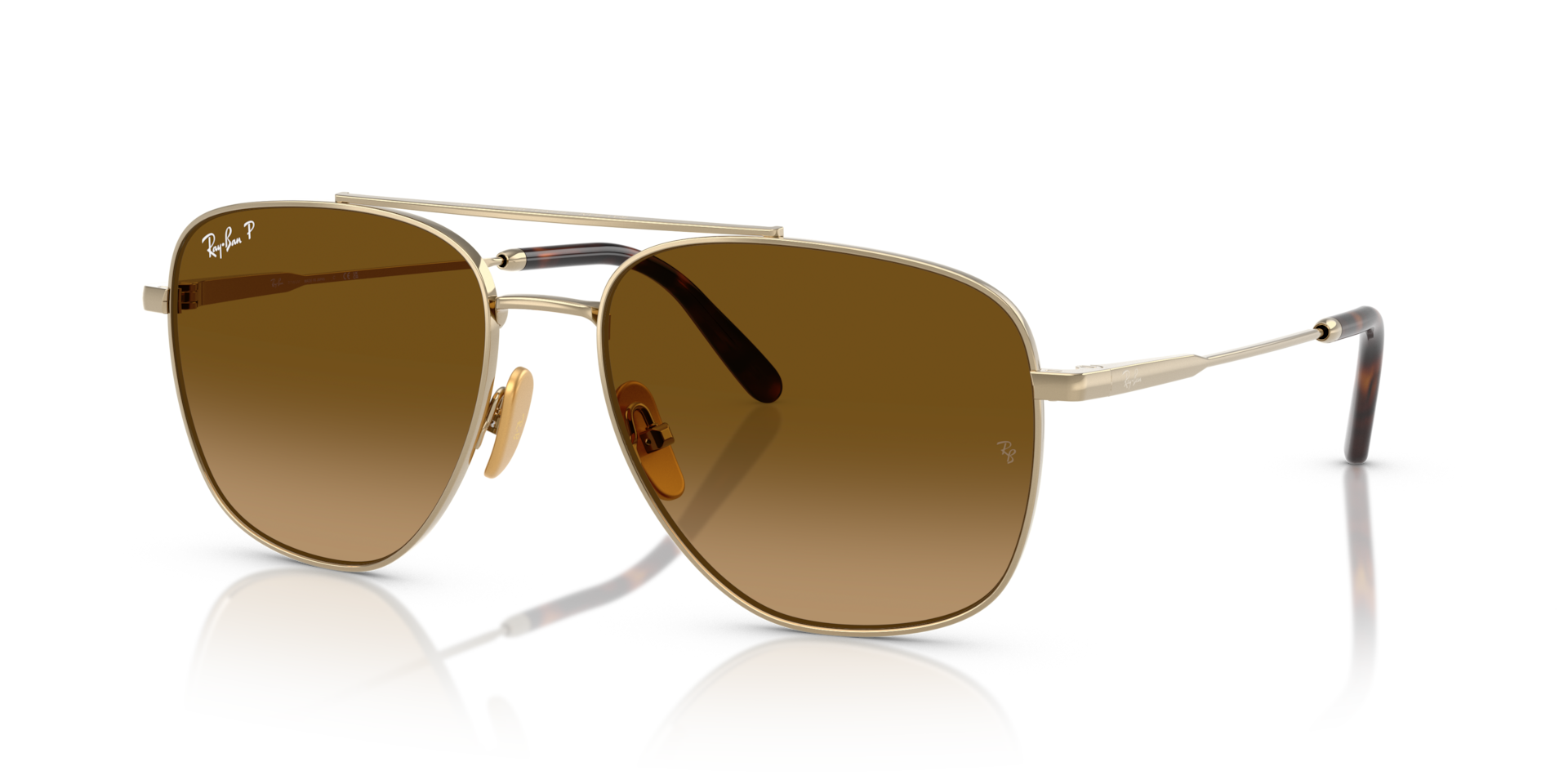 Ray-Ban William Titanium XL (59 - 17) with Brown lenses and Gold
