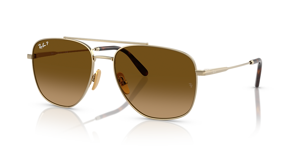 Ray-Ban William Titanium XL (59 - 17) with Brown lenses and Gold