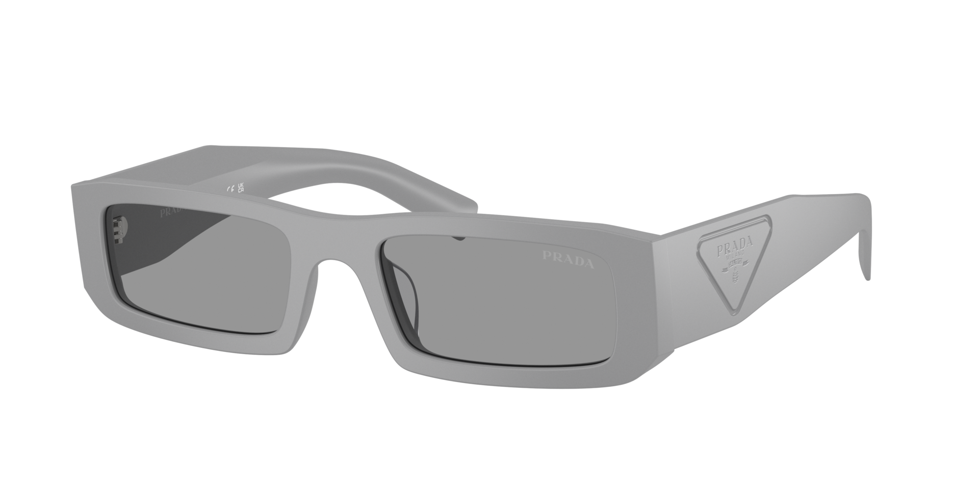 Prada Mann Sunglass PR D09SD - Rahmenfarbe: Matt Zement, Linsenfarbe: Grau