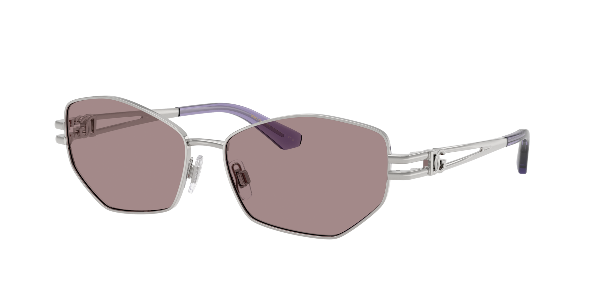 Dolce&Gabbana Frau Sunglass DG2338 - Rahmenfarbe: Silber, Linsenfarbe: Violett