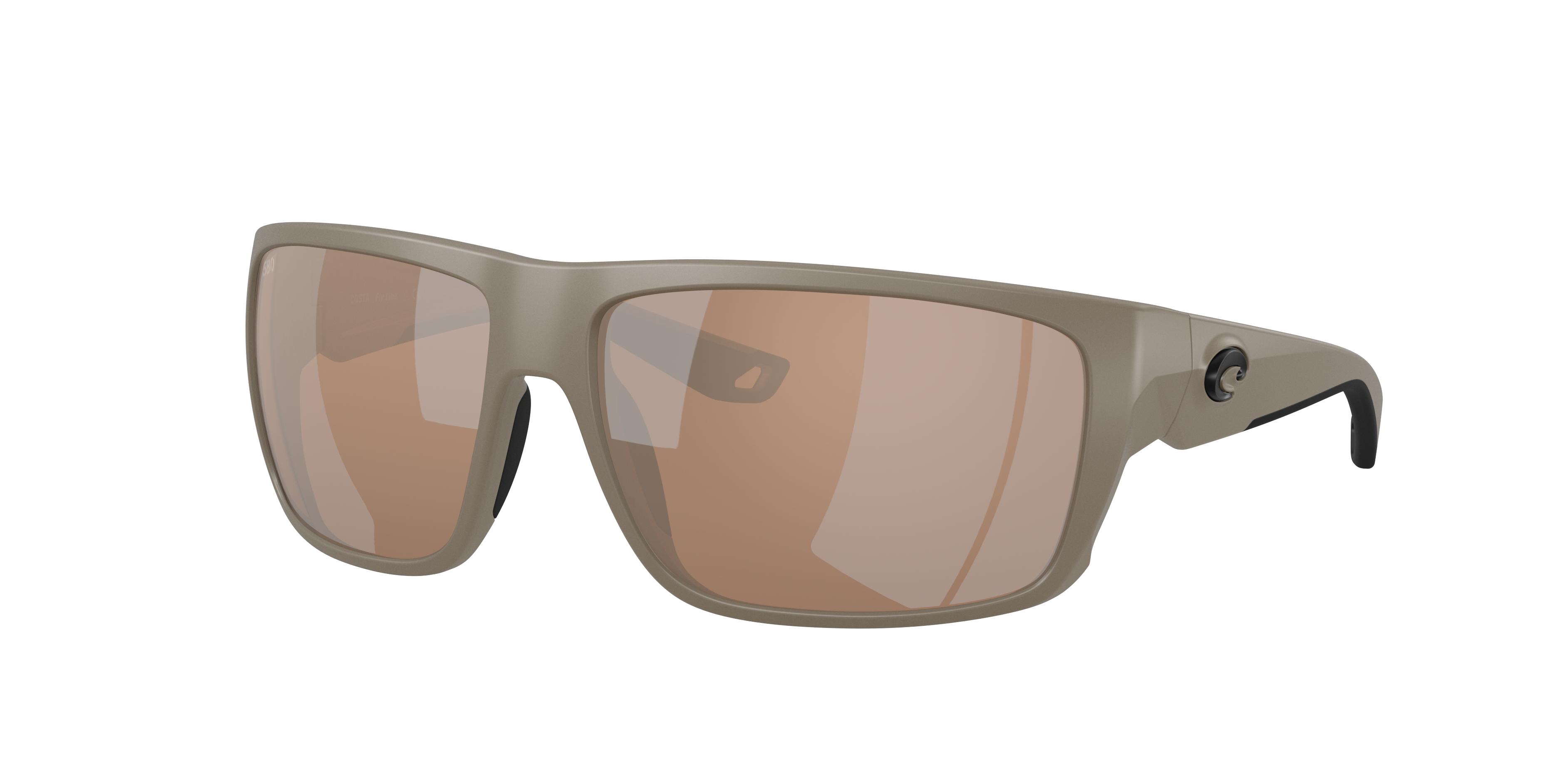 Costa Man Sunglass Fly Line -  Frame color: Matte Sand, Lens color: Copper Silver Mirror