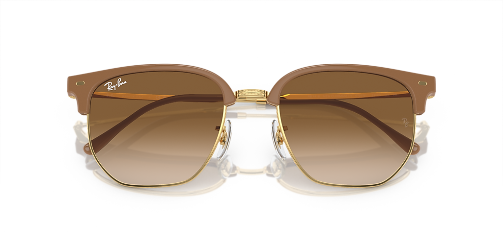 Ray-Ban New Clubmaster XL (53 - 20) with Brown lenses and Beige
