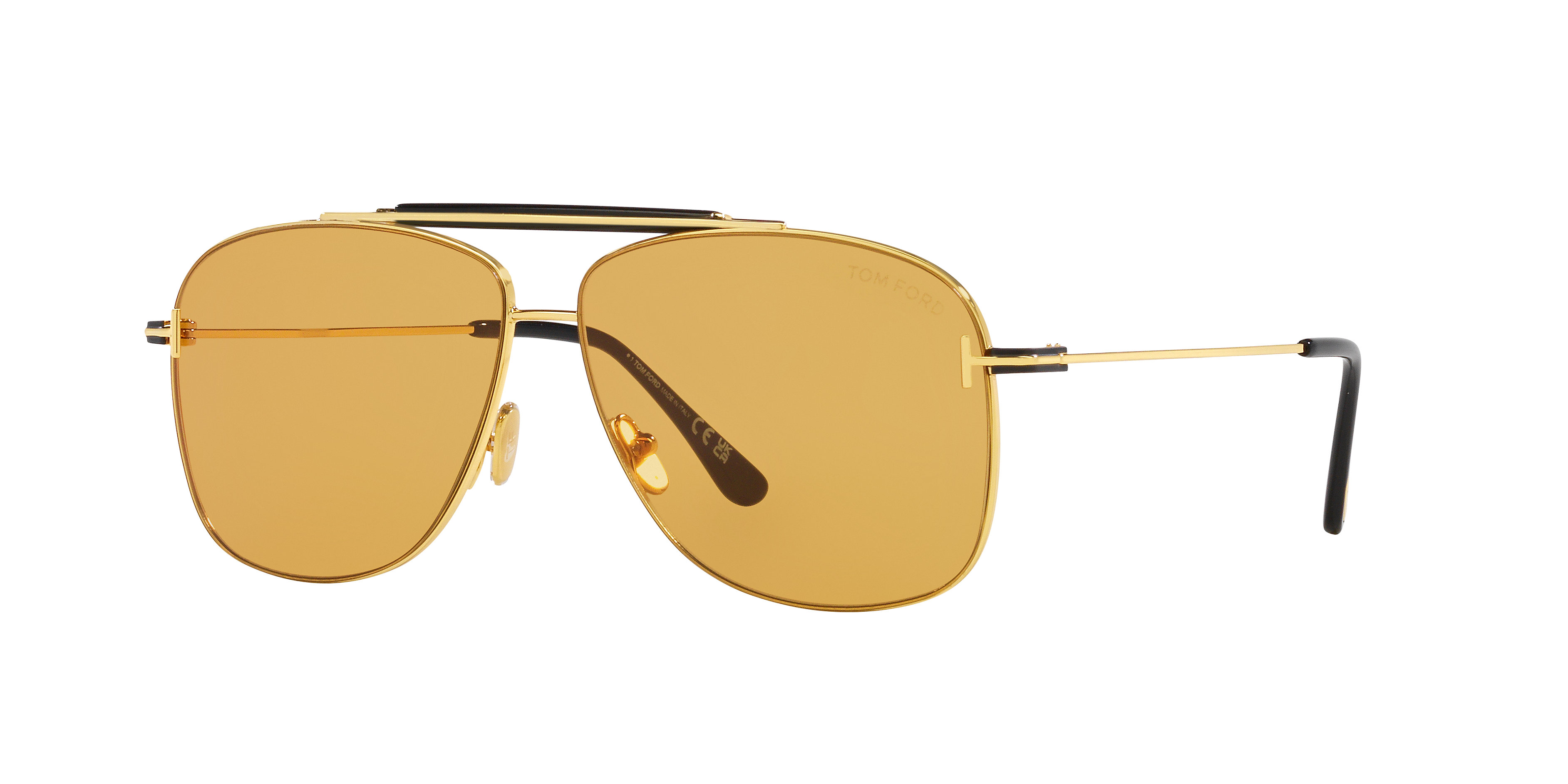 Tom Ford Jaden XXL (60 - 12) with Brown lenses and Gold frame