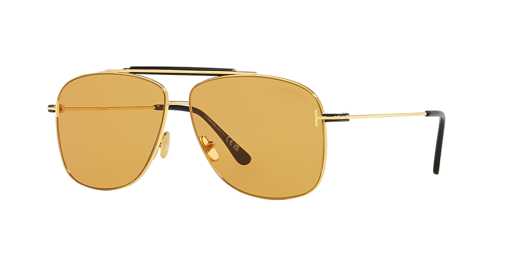 Tom Ford Jaden XXL (60 - 12) with Brown lenses and Gold frame