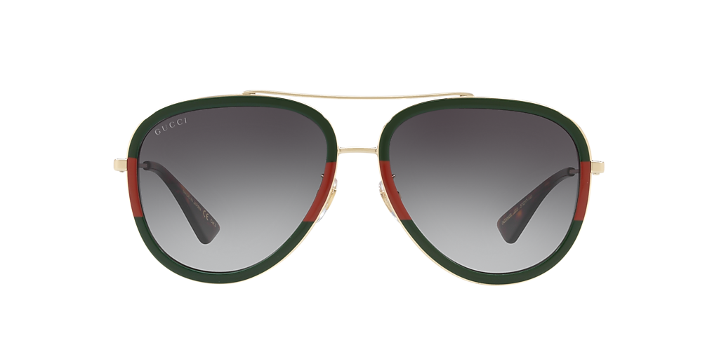 Gucci GG0062S M (57 - 17) with Grey lenses and Gold frame
